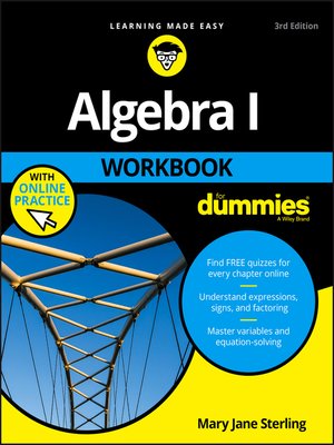 cover image of Algebra I Workbook For Dummies